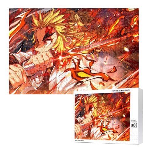 Puzzles 300/500/1000/1500 Teile Kamado Tanjiro Tomioka Giyuu Kochou Shinobu DIY Anime Casual Puzzles Home Desk Deocrtaion Geburtstagsgeschenk für Fans von Zhongkaihua