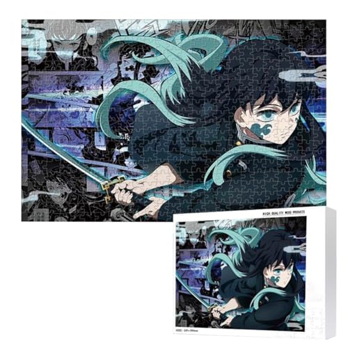 Puzzles 300/500/1000/1500 Teile Kamado Tanjiro Tomioka Giyuu Kochou Shinobu DIY Anime Casual Puzzles Home Desk Deocrtaion Geburtstagsgeschenk für Fans von Zhongkaihua