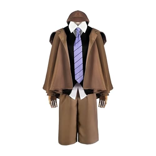 Zhongkaihua Ranpo Edogawa Cosplay-Kostüm, Windbreaker-Outfit, komplettes Set, Bungo-streunende Hunde, Cosplay-Uniform, Anzüge für Halloween-Party von Zhongkaihua