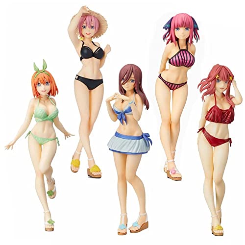 Zhongkaihua The Quintessential Quintuplets Figur Nakano Ichika/Nino/Miku/Yotsuba/Itsuki Figuren, Pyjama/Badeanzug-Stil, Schreibtischdekoration von Zhongkaihua