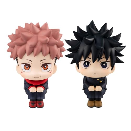 Zhongkaihua 2pcs Itadori Yuuji/Fushiguro Megumi Figur 10CM PVC Action Figure Mini Look Up Figur Anime Noodle Stopper Modell Statue Desktop Dekorationen Sammlung von Zhongkaihua