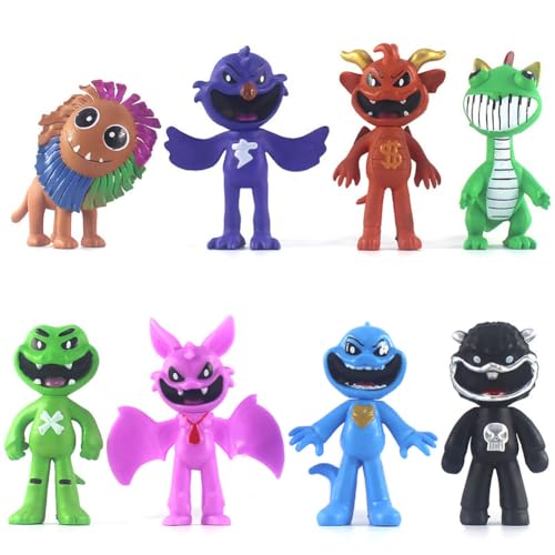 Zhongkaihua 8 Stück lächelnde Tiere, Anime-Minifigur, 7-9 cm, niedlicher Cartoon-Q-Ver. Modell, PVC-Actionfigur, Kuchendekoration, Schreibtischdekoration, Ornamente, Geschenk Zhongkaihua 8 Stück lächelnde Tiere, Anime-Minifigur, 7-9 cm, niedlicher Cartoon-Q-Ver. Modell, PVC-Actionfigur, Kuchendekoration, Schreibtischdekoration, Ornamente, Geschenk von Zhongkaihua