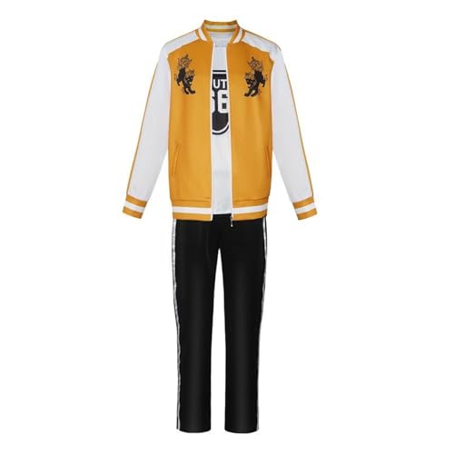 Zhongkaihua Anime Cosplay Tomiyama Choji/Togame Jo Cosplay-Kostüm, Uniform-Anzug, komplettes Set, T-Shirt, Baseball-Trikot, Hose, Outfit, Halloween, Karneval, Verkleidungsparty von Zhongkaihua