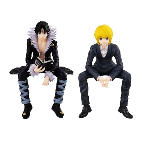 Zhongkaihua Anime Figuren 2er Sets Lucilfer Chrollo Nudel Stopper Figur Kurapika Sitzposition Figur PVC Statue Modell Desktop Ornament von Zhongkaihua