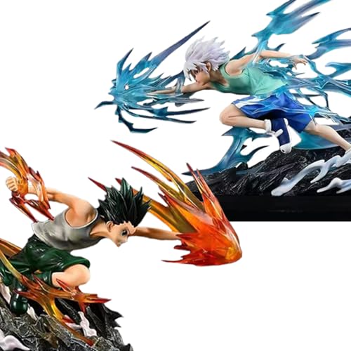 Zhongkaihua Anime-Figuren Gon Freecss/Killua Zoldyck Figur, 2 Stück, Modellstatue, Actionfigur, Sammlerstücke, Desktop-Dekorationen, Geschenke, 18 cm, PVC von Zhongkaihua