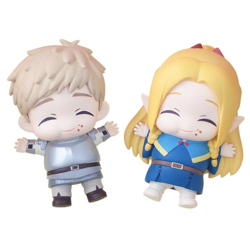 Zhongkaihua Anime-Figuren Marcille Donato/Laios Touden-Figur, 7,5 cm, PVC, 2 Stück, Modellstatue, Anime-Actionfigur, Sammlerstück, Desktop-Dekoration, Geschenke von Zhongkaihua