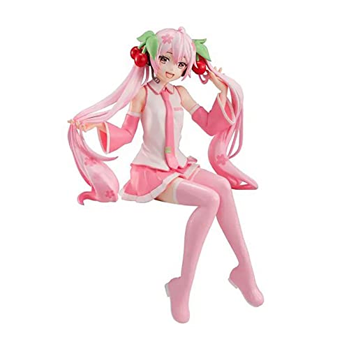 Zhongkaihua Anime Figuren Miku Figur Sitzend Modell Statue, Actionfigur Miku Nudelstopper Modell, Miku Figurine 15CM PVC Dekorationen Sammlung Ornamente Geschenk von Zhongkaihua