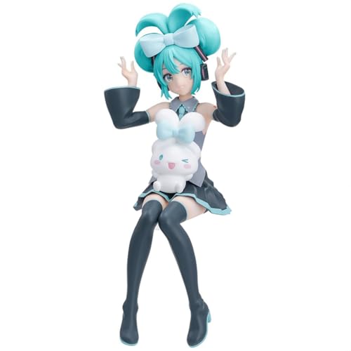 Zhongkaihua Anime Figuren Miku Figur Sitzend Modell Statue, Actionfigur Miku Noodle Stopper Modell, Miku Figurine 17CM PVC Dekorationen Sammlung Ornamente Geschenk von Zhongkaihua