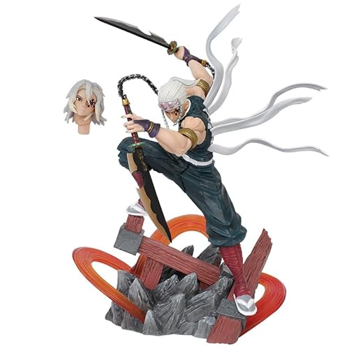 Zhongkaihua Anime Figuren Uzui Tengen Figur Kampf Modell 28CM PVC Anime Statue Uzui Tengen Actino Figure Desktop Dekoration Sammlerstücke Geschenke von Zhongkaihua