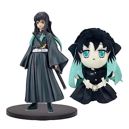 Zhongkaihua Anime Figuren and Plüsch Puppe Kombinierte Sets Shinobu/Giyuu/Tanjiro/Nezuko Figur Shinazugawa Sanemi Figur Anime Statue Decor Sammel Geschenke von Zhongkaihua