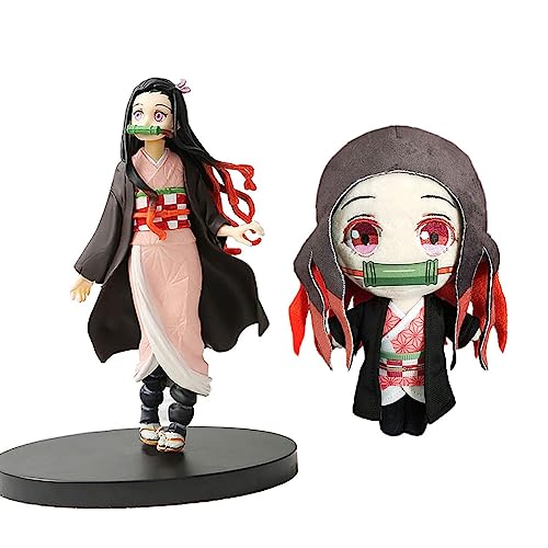 Zhongkaihua Anime Figuren and Plüsch Puppe Kombinierte Sets Shinobu/Giyuu/Tanjiro/Nezuko Figur Shinazugawa Sanemi Figur Anime Statue Decor Sammel Geschenke von Zhongkaihua