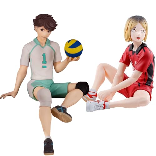 Zhongkaihua Anime Haikyu Actionfigur Kozume Kenma & Tooru Oikawa Nudelstopper Figur Sitzposition PVC Statue Modell Desktop Ornamente von Zhongkaihua