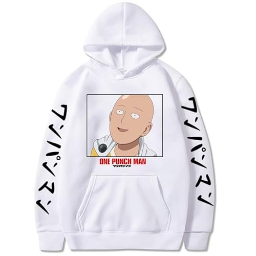 Zhongkaihua Anime Hoodies One Punch Man Hoodie Kinder Erwachsene Unisex Saitama Cosplay Kleidung Sweatshirts Kordelzug Pullover Sport Casual für Jungen Mädchen von Zhongkaihua