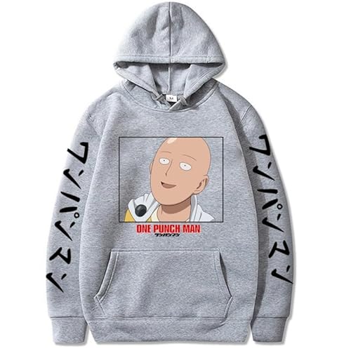 Zhongkaihua Anime Hoodies One Punch Man Hoodie Kinder Erwachsene Unisex Saitama Cosplay Kleidung Sweatshirts Kordelzug Pullover Sport Casual für Jungen Mädchen von Zhongkaihua