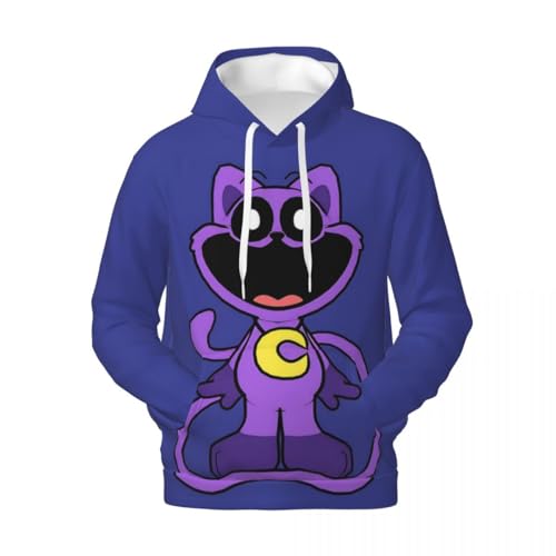 Zhongkaihua Anime Hoodies Smiling Critters Hoodie Kleidung Unisex 3D-Druck Pullover Kordelzug Sweatshirt Langarm Casual Sport von Zhongkaihua