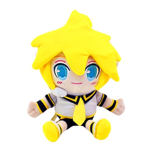 Zhongkaihua Anime Miku Plush Kagamine Rin Len Figur Weiches Gefülltes Kissen Sofa Schlafzimmer Heim Dekoration Geschenke 28CM von Zhongkaihua