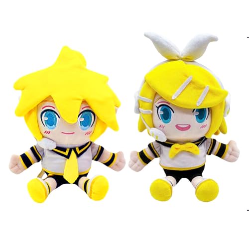 Zhongkaihua Anime Miku Plush Kagamine Rin Len Figur Weiches Gefülltes Kissen Sofa Schlafzimmer Heim Dekoration Geschenke 28CM von Zhongkaihua