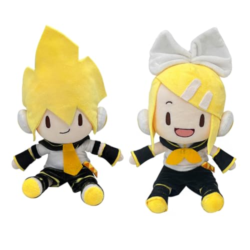 Zhongkaihua Anime Miku Plush Kagamine Rin Len Figur Weiches Gefülltes Kissen Sofa Schlafzimmer Heim Dekoration Geschenke 28CM von Zhongkaihua