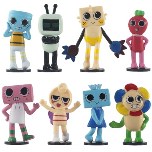 Zhongkaihua Anime-Spielfiguren-Set, bunt, Cartoon, niedliches Mini-Spiel-Actionfiguren-Modell, Kuchenaufsätze, Sammlerstücke, Dekorationen, Geschenke, 8–10 cm, PVC, 8 Stück von Zhongkaihua