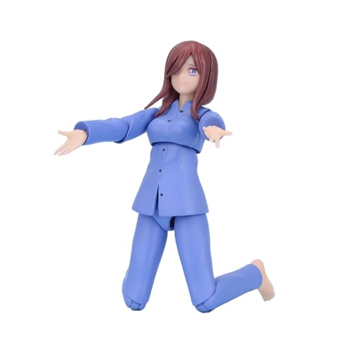 Zhongkaihua Anime The Quintessential Quintuplets Figure Nakano Miku Bewegliche Figur Super Action Statue Pyjama Edition PVC Modell Desktop Ornamente Sammlerstücke von Zhongkaihua