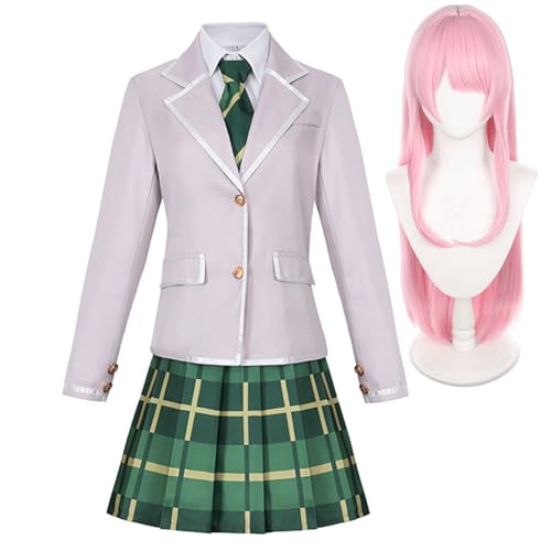 Zhongkaihua Anon Chihaya Cosplay Anime Casual Frauen Uniform Cosplay Kostüme mit Perücke Halloween Party Outfit Komplettes Set für Erwachsene Fans Geschenke von Zhongkaihua