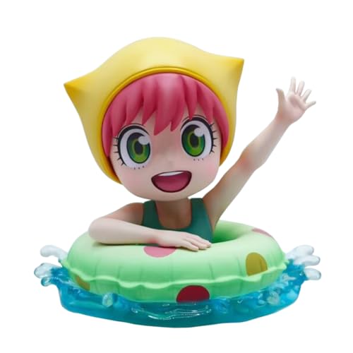 Zhongkaihua Anya Forger Figur Badeanzug Mädchen Anya Mini Anime Figuren PVC Modell Schreibtisch Dekoration 8cm Süße Auto Figur Ornament von Zhongkaihua