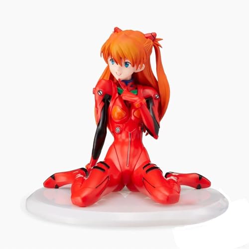 Zhongkaihua Asuka Langley Soryu Figur Statue Roter Kampfanzug sitzendes Modell 15 cm PVC Asuka Langley Figur Sammlerstück Desktop Dekorationen von Zhongkaihua