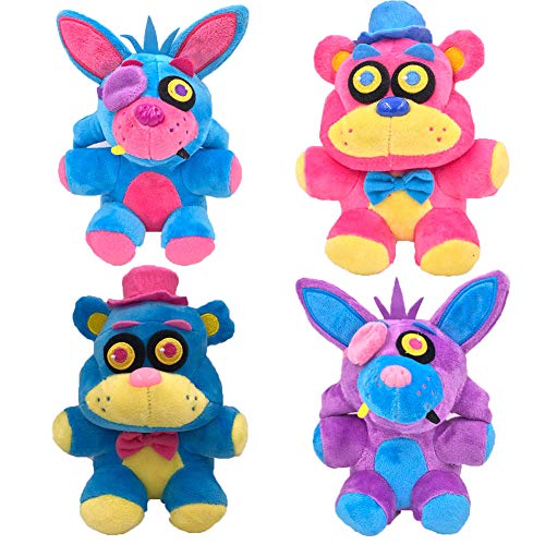 Zhongkaihua Batik-Set Foxy der Pirat + Albtraum Bär + Bär + Foxy Set Five Nights Game Plüschset Fnaf Plüschtiere Fnaf Toys Sister Location für Kinder Weihnachten Neujahr Geburtstag Geschenk von Zhongkaihua