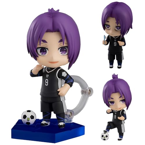 Zhongkaihua Blue Lock Anime Q Clay Figur Reo Mikage Joints bewegliche Actionfigur Statue PVC Modell Figur Desktop Ornamente 10 cm von Zhongkaihua