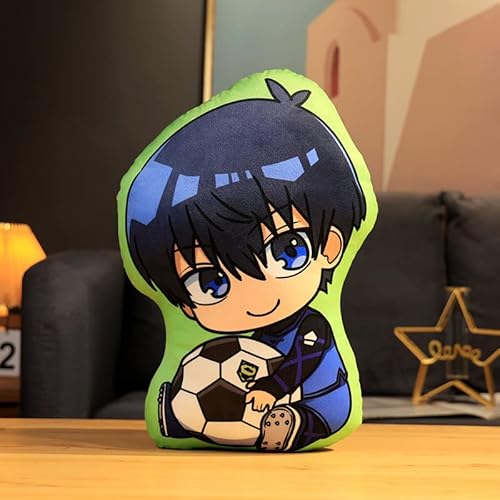 Zhongkaihua Blue Lock Isagi Yoichi Figuren Plüsch, Anime-Cartoon-Plüsch, niedlich, weiche PP-Baumwolle, gefüllt, 45 cm, Peripheriegeschenk, Sammlerstück für Mädchen und Jungen (Isagi Yoichi) von Zhongkaihua