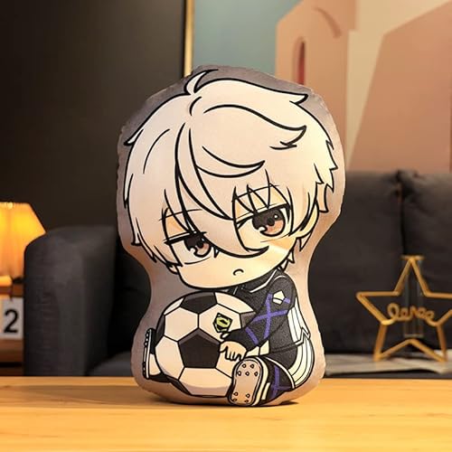 Zhongkaihua Blue Lock Seishiro Nagi Figuren Plüsch, Anime Cartoon Plüsch Niedlich Weich PP Baumwolle Gefüllt 45 cm Peripherie-Geschenk Sammlerstück für Mädchen und Jungen (17,7 Zoll, Seishiro Nagi) von Zhongkaihua