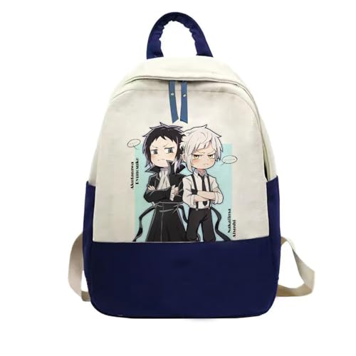 Zhongkaihua Bungo Stray Dogs Anime-Rucksack für Schulsaison, Geschenk, Schultasche, Schultasche mit Osamu Dazai, Anime-Druck, Cartoon-Büchertasche, Typ12, 45*33*10cm von Zhongkaihua