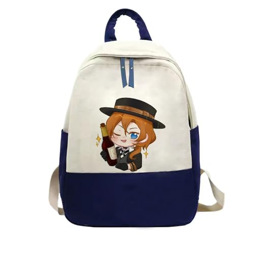 Zhongkaihua Bungo Stray Dogs Anime-Rucksack für Schulsaison, Geschenk, Schultasche, Schultasche mit Osamu Dazai, Anime-Druck, Cartoon-Büchertasche, Typ13, 45*33*10cm von Zhongkaihua