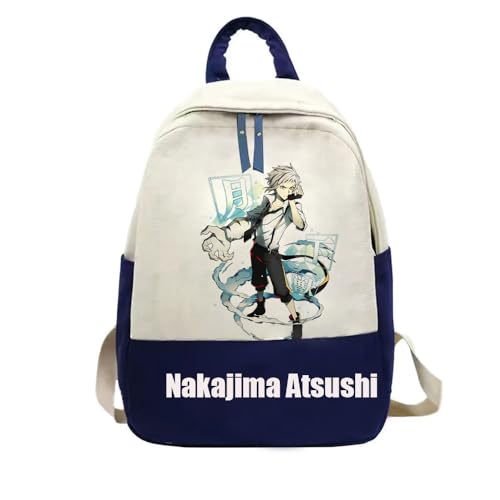 Zhongkaihua Bungo Stray Dogs Anime-Rucksack für Schulsaison, Geschenk, Schultasche, Schultasche mit Osamu Dazai, Anime-Druck, Cartoon-Büchertasche, Typ3, 45*33*10cm von Zhongkaihua