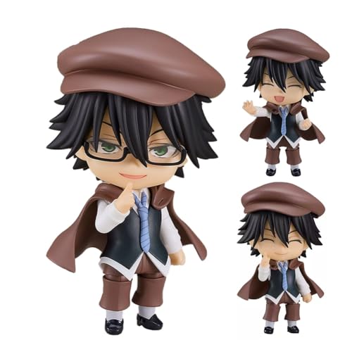 Zhongkaihua Bungo Stray Dogs Figur Ranpo Edogawa Actionfigur mit Zubehör zum Wechseln von Gesicht und Händen Mini Statuen PVC Modell von Zhongkaihua