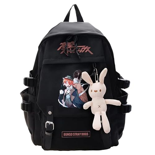 Zhongkaihua Bungo Stray Dogs Rucksack Anime Dazai Osamu/Nakahara Chuuya Cosplay Schulrucksäcke Cartoon Schultasche Studenten für Teenager Jungen Mädchen, Typ2, 45*32*13cm von Zhongkaihua