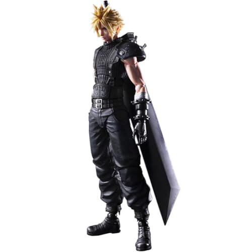 Zhongkaihua Cloud Strife VII Remake Figur, 27 cm, Cloud Strife Super Action-Statue, Figur mit austauschbaren Handzubehör, Anime-Modell-Kollektion, Desktop-Ornamente von Zhongkaihua