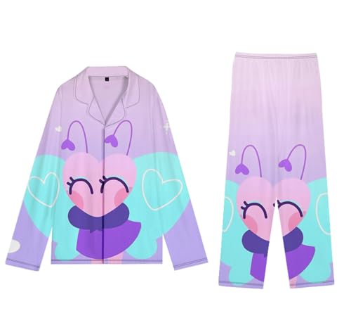 Zhongkaihua Dandy's World Pyjama-Set, Nachtwäsche, Dandy's World Merch, Cartoon, lange Ärmel und Hose, Pyjama, Herbst, Anime, Pyjama, Party von Zhongkaihua