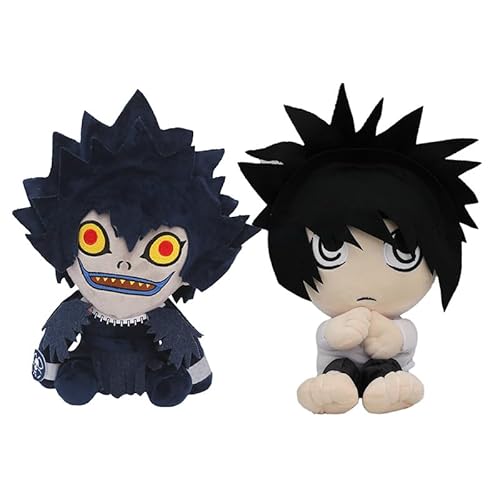 Zhongkaihua Death Note Kissen, 25 cm, Anime-Ryuuku-Kissen, Cartoon, niedlich, weich, Lawliet, L-Figur, gefülltes Kissen, Heimdekoration von Zhongkaihua