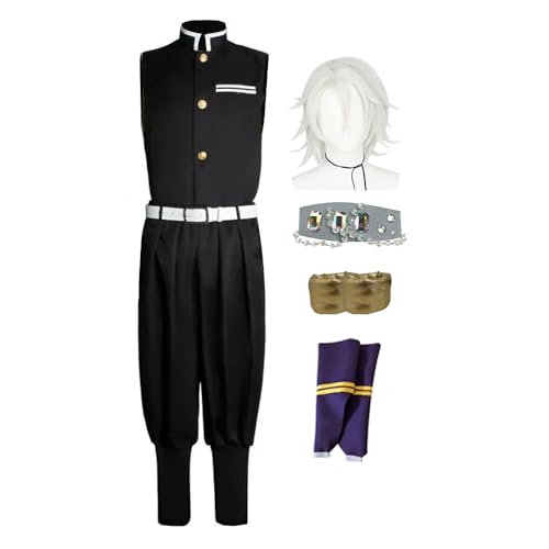 Zhongkaihua Douma Cosplay Kostüm Anime Kimono Anzug Robe Hut Prop Set Rollenspiel Halloween Karneval Party für Kostümfans Zhongkaihua Douma Cosplay Kostüm Anime Kimono Anzug Robe Hut Prop Set Rollenspiel Halloween Karneval Party für Kostümfans von Zhongkaihua