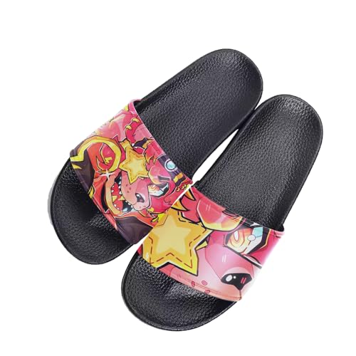 Zhongkaihua FNAF Fazbear's Piazzaria Slide Sandalen, Cartoon-Sicherheitsverletzung, niedliche Strandbekleidung, Sommer, Hausschuhe, rutschfest, Pool-Slider, Schuhe, Geschenk für Jungen und Mädchen, von Zhongkaihua