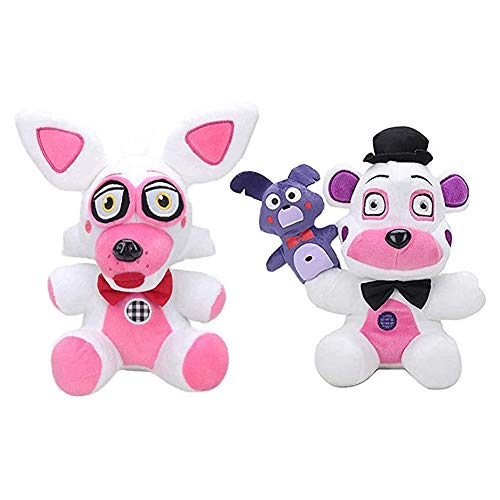 Zhongkaihua Funtime Foxy+Funtime Bear Set Five Nights Game Plush Set Fnaf Plushies Fnaf Toys for Kids Christmas New Year Birthday Gift von Zhongkaihua