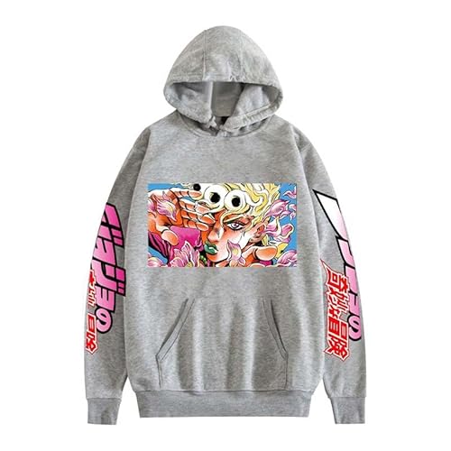 Zhongkaihua Giorno Giovanna Kostüm Hoodie Unisex Druck Charakter Giorno Giovanna Cosplay Kleidung Sweatshirts Kordelzug Pullover Sport Casual Anime Hoodie Kinder Jungen Mädchen Erwachsene von Zhongkaihua