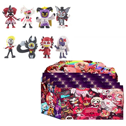 Zhongkaihua Hazbin Hotel Figuren Blind Bag Sets von 24 Stück Cartoon Anime Q Figur Mini Statue Alastor Thema Party Supplies Cake Topper Mini Figuren Sets von Zhongkaihua