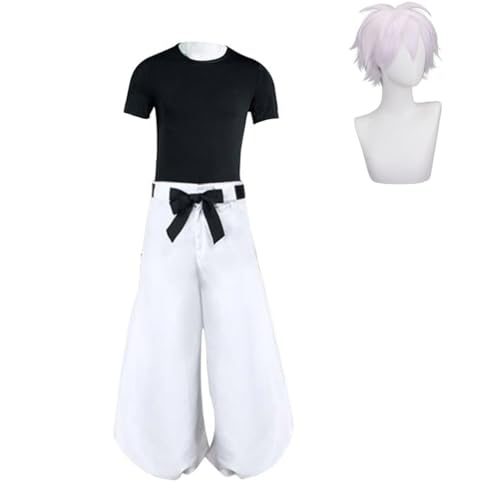 Zhongkaihua JJK Gojo Satoru Cosplay Kostüm Anzug Herren Uniform Erwachsene Rollenspiel Anime Karneval Halloween Party von Zhongkaihua