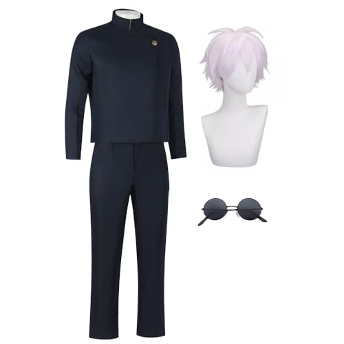 Zhongkaihua JJK Gojo Satoru Cosplay Kostüm Gojo Satoru Schuluniform mit Perücke Sonnenbrille Prop Outfit Bühne Rollenspiel Halloween Party Karneval für Fans Zhongkaihua JJK Gojo Satoru Cosplay Kostüm Gojo Satoru Schuluniform mit Perücke Sonnenbrille Prop Outfit Bühne Rollenspiel Halloween Party Karneval für Fans von Zhongkaihua