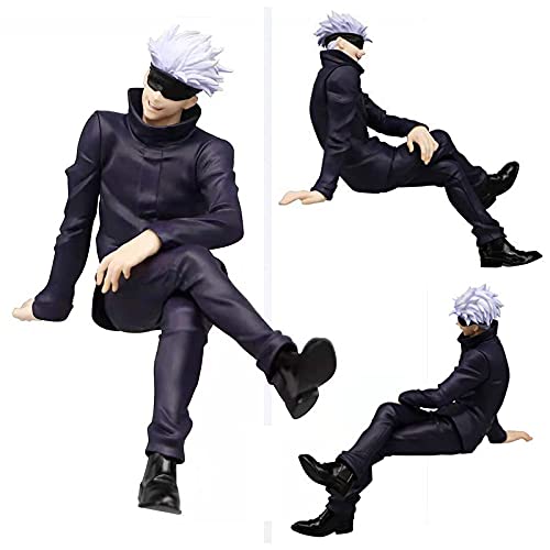 Zhongkaihua JJK Gojo Satoru Figur Anime PVC Model Figurine Home Desk Car Decoration Ornament Collection Geschenk für Fans, 15 cm von Zhongkaihua