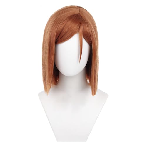 Zhongkaihua JJK Nobara Kugisaki Kostüm Cosplay Anzug Perücke Frauen Kleid Erwachsene Rollenspiel Anime Karneval Halloween Party Uniform von Zhongkaihua