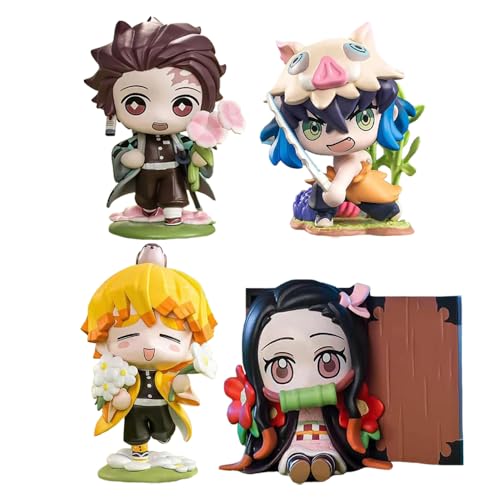 Zhongkaihua Kamado Tanjiro Figur Q Version Anime PVC Model Figurine Home Desk Auto Dekoration Ornament Geburtstagsgeschenk für Fans, 3,9 Zoll (10 cm) von Zhongkaihua