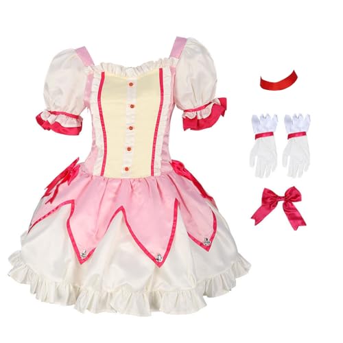 Zhongkaihua Kaname Madoka Anime Cosplay Kostüm Uniform Kleid mit Handschuhen Socken Komplettes Set für Damen Halloween Party Karneval Dress Up Anzüge Zhongkaihua Kaname Madoka Anime Cosplay Kostüm Uniform Kleid mit Handschuhen Socken Komplettes Set für Damen Halloween Party Karneval Dress Up Anzüge von Zhongkaihua